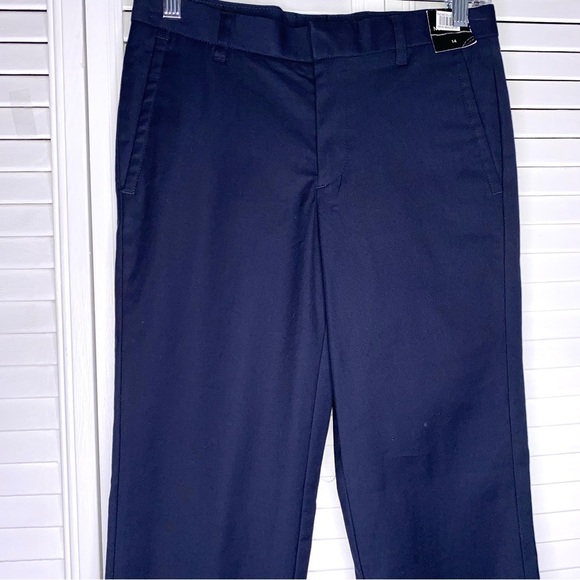 Nordstrom Pants Boys Size 14 Flat Front Chino Pants Navy Eclipse NWT * - Picture 3 of 4